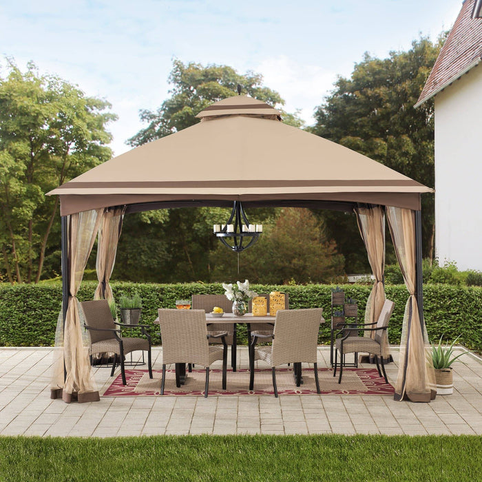 SUNJOY 10x13 Outdoor Canopy Gazebo with Netting