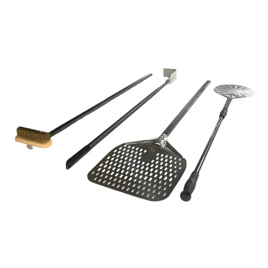 WPPO Pro Aluminum 4 Piece Wood Fired Pizza Oven Utensil Kit (WKPA-01)