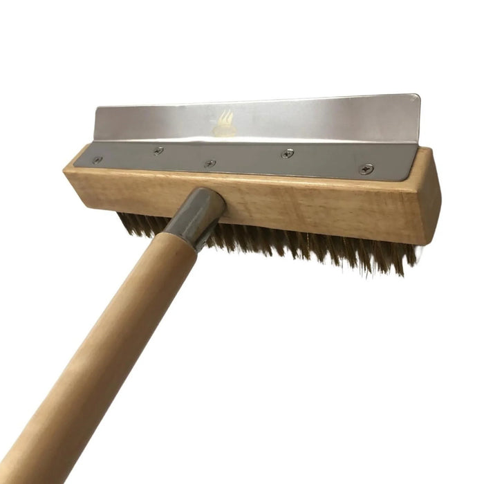 WPPO 47-Inch Pizza Oven Brush with Wooden Handle and Stainless Steel Scraper (WKBA-47W)