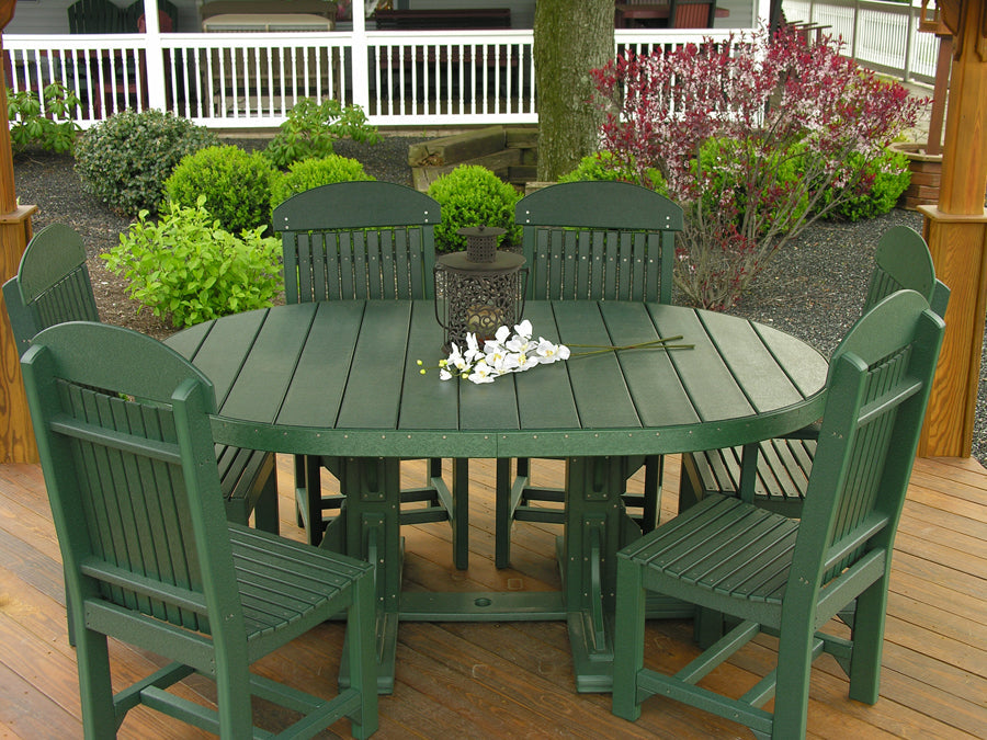 LuxCraft 4' x 6' Oval Table Set #1