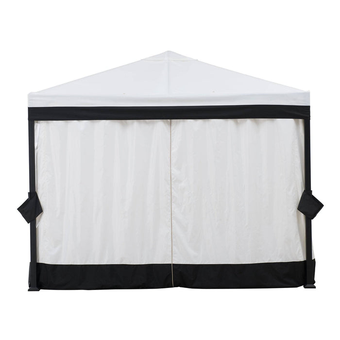 SUNJOY 10x10 White Gazebo with Curtain and Netting