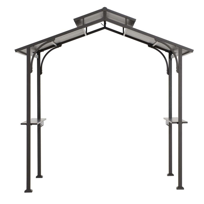 SUNJOY 5x8 Grilling Gazebo with Hooks and Bar Shelves for BBQ