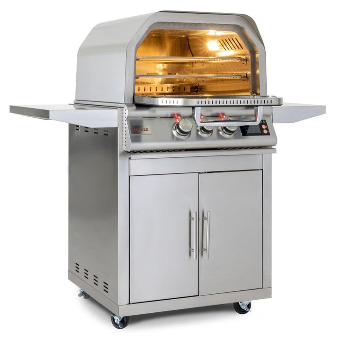 Blaze 26-Inch Freestanding Gas Outdoor Pizza Oven W/ Rotisserie