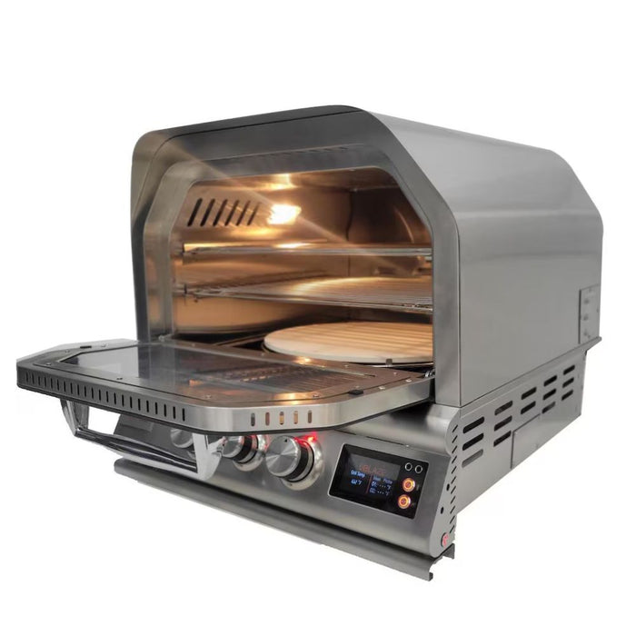 Blaze BLZ-26-PZOVN 26-Inch Built-In Gas Outdoor Pizza Oven W/ Rotisserie