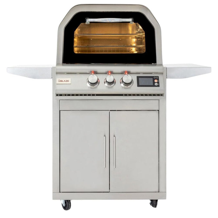 Blaze 26-Inch Freestanding Gas Outdoor Pizza Oven W/ Rotisserie