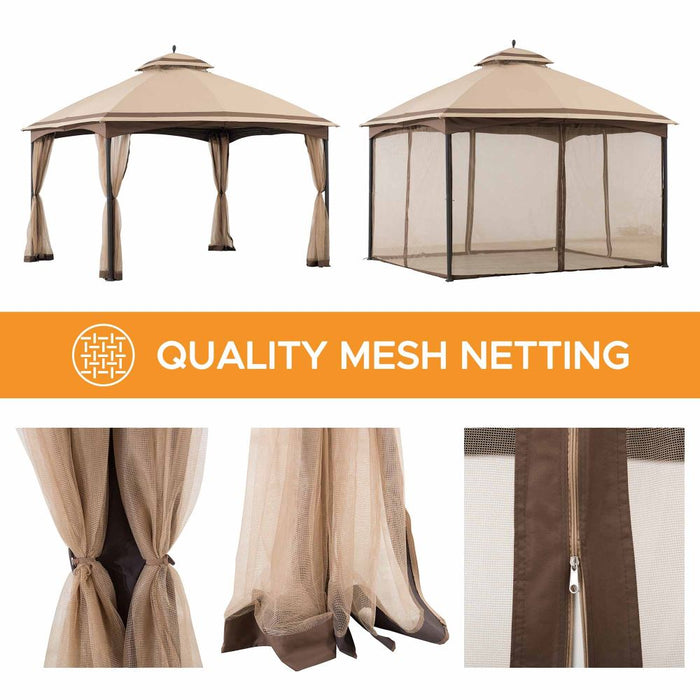 SUNJOY 10x13 Outdoor Canopy Gazebo with Netting