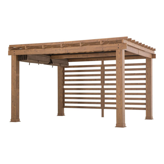 SUNJOY 11x13 Backyard Aluminum Pergola with Retractable Sling Canopy