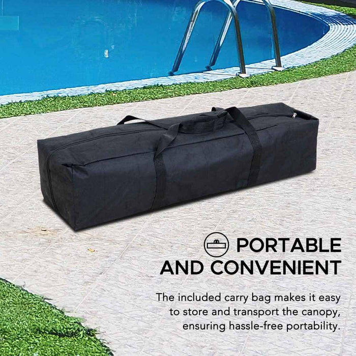 SUNJOY 10x10 Floating Pool Gazebo with PVC Floats and Carry Bag