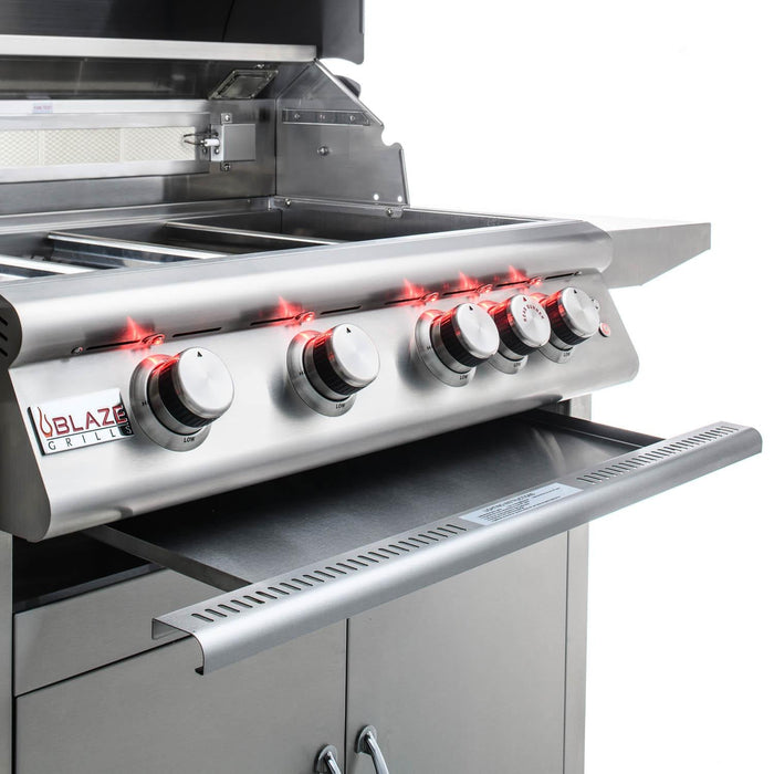 Blaze Premium LTE 32-Inch 4-Burner Freestanding Gas Grill With Rear Infrared Burner & Grill Lights - BLZ-4LTE2-LP/NG