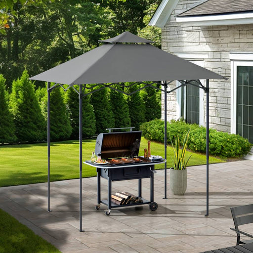 SUNJOY 5x8 Pop up Grill Gazebo with Magnetic LED Light and Carrying Bag