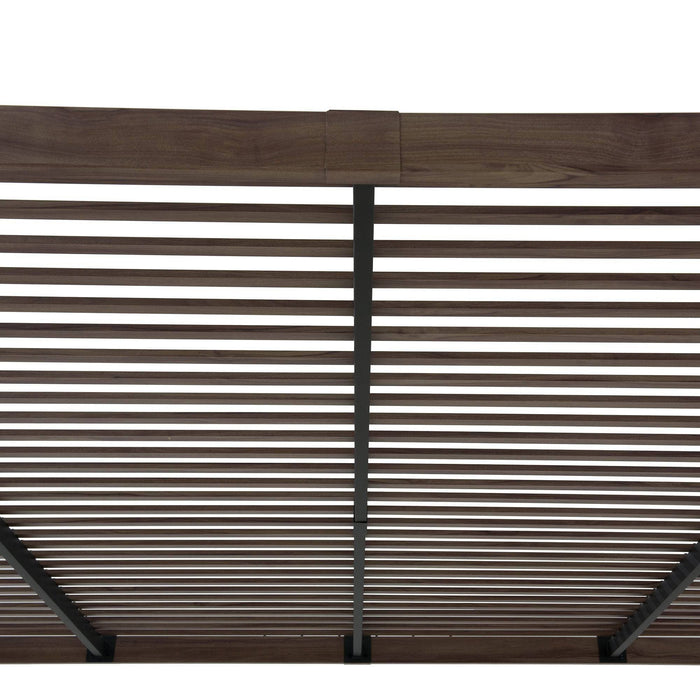 SUNJOY 10x12 Modern Metal Pergola Kit with Nature Wood Grain Finish