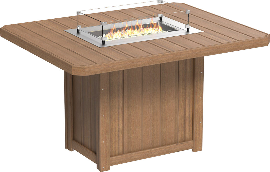 LuxCraft Lumin Fire Table 62″ Rectangular Counter Height