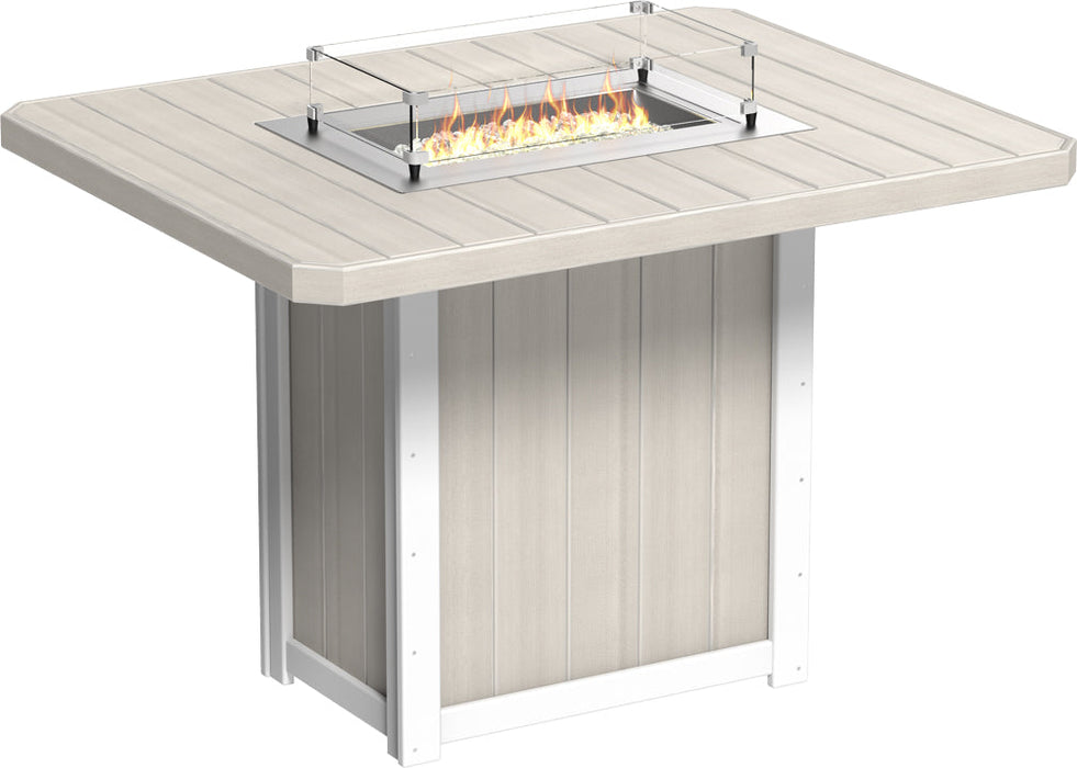 LuxCraft Lumin Fire Table 62″ Rectangular Bar Height