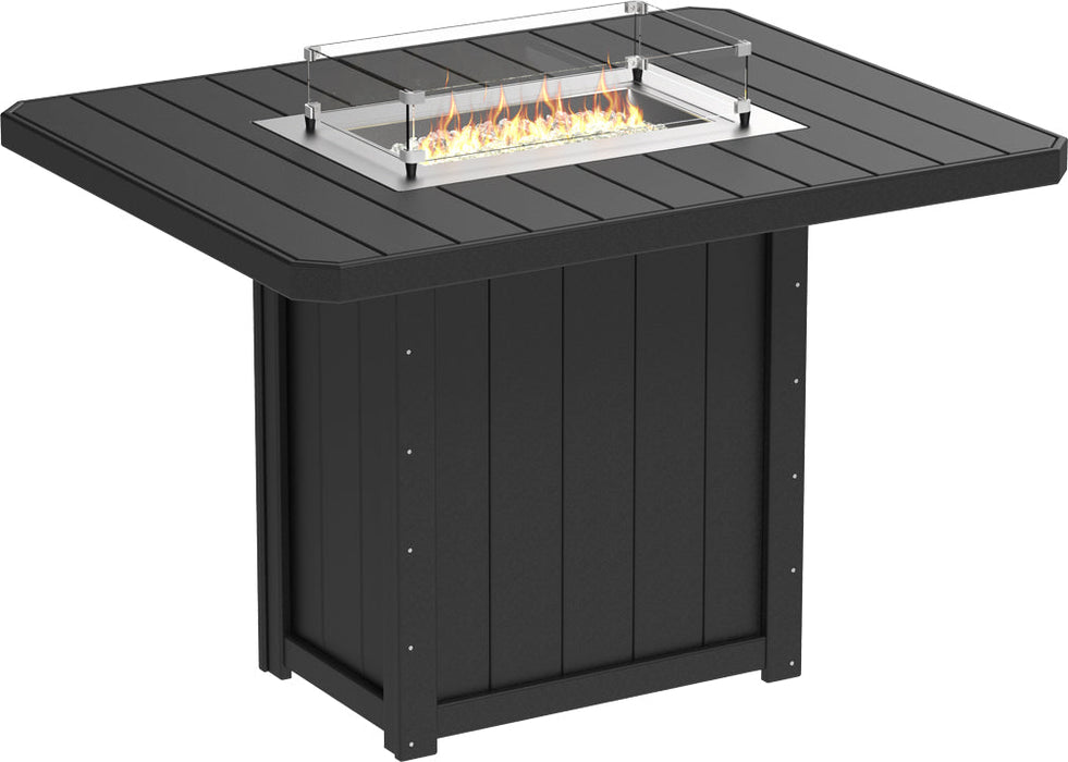 LuxCraft Lumin Fire Table 62″ Rectangular Bar Height