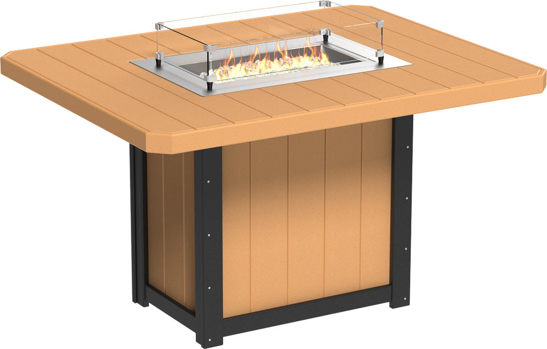 LuxCraft Lumin Fire Table 62″ Rectangular Counter Height