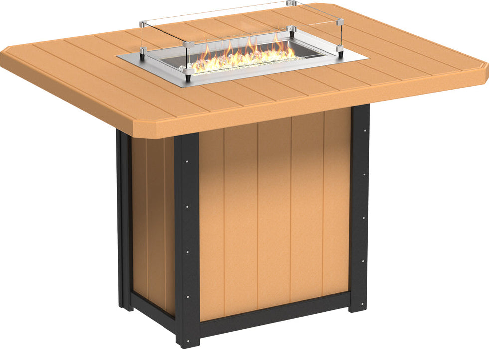 LuxCraft Lumin Fire Table 62″ Rectangular Bar Height