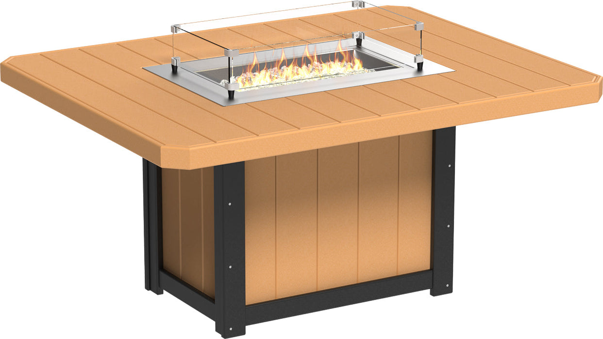 LuxCraft Lumin Fire Table 62″ Rectangular Dining Height