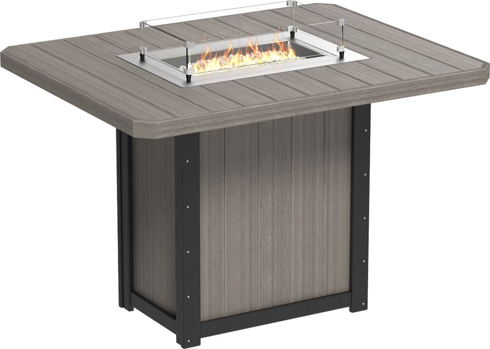 LuxCraft Lumin Fire Table 62″ Rectangular Bar Height