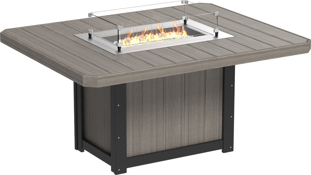 LuxCraft Lumin Fire Table 62″ Rectangular Dining Height