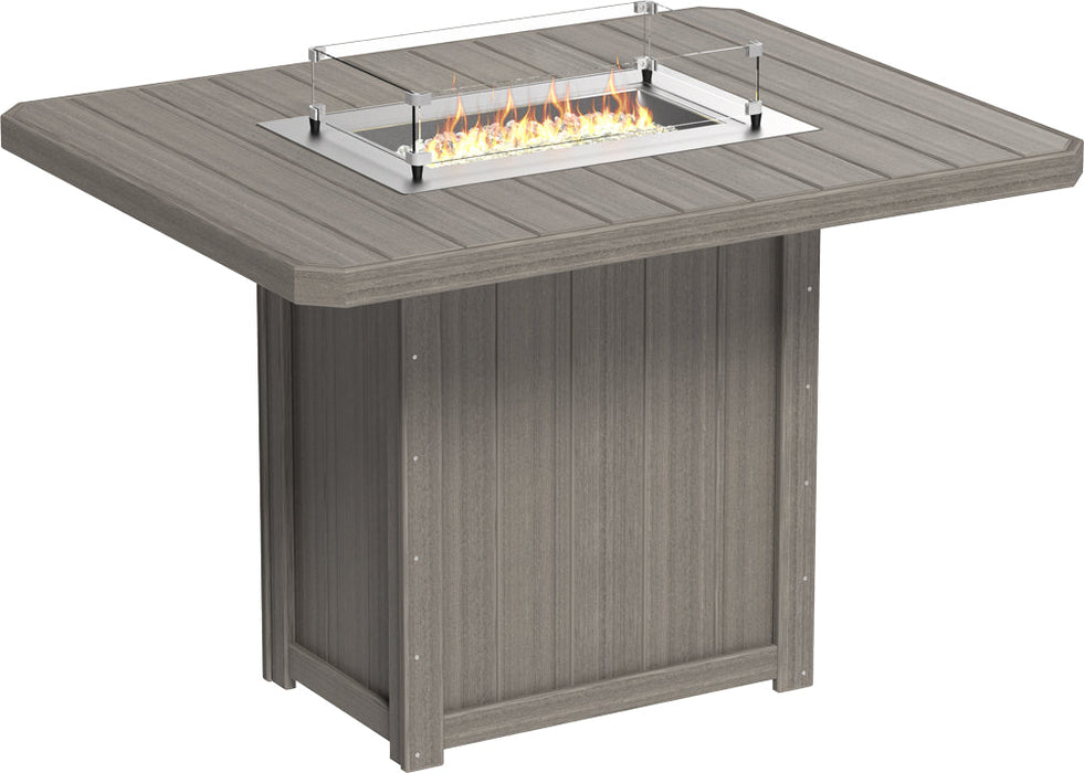 LuxCraft Lumin Fire Table 62″ Rectangular Bar Height