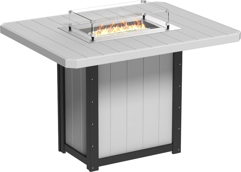 LuxCraft Lumin Fire Table 62″ Rectangular Bar Height