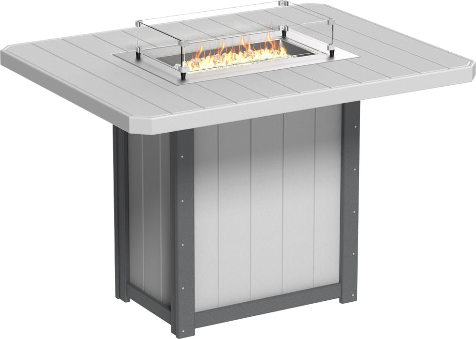 LuxCraft Lumin Fire Table 62″ Rectangular Bar Height