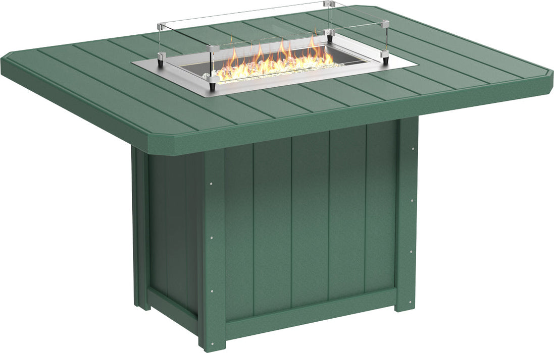 LuxCraft Lumin Fire Table 62″ Rectangular Counter Height