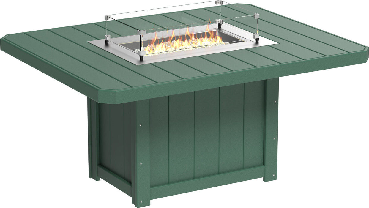 LuxCraft Lumin Fire Table 62″ Rectangular Dining Height