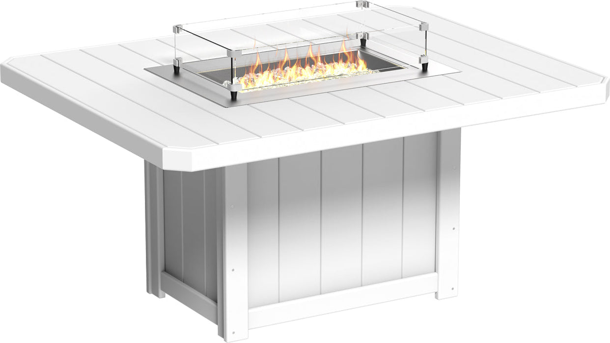 LuxCraft Lumin Fire Table 62″ Rectangular Dining Height