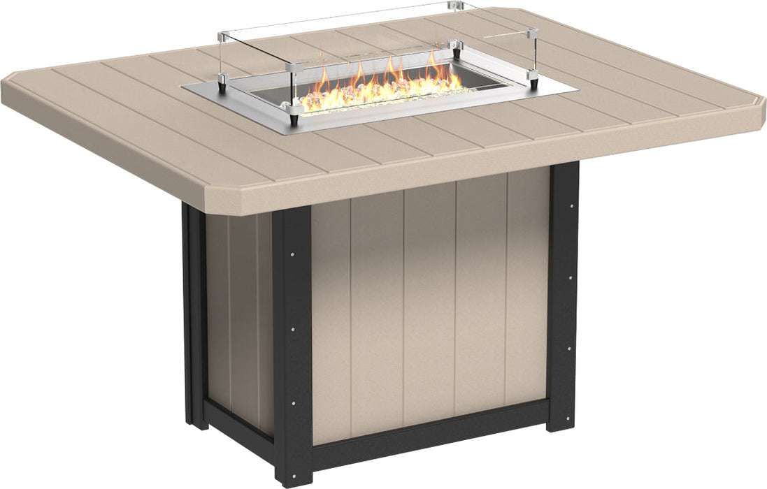 LuxCraft Lumin Fire Table 62″ Rectangular Counter Height