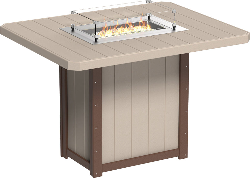 LuxCraft Lumin Fire Table 62″ Rectangular Bar Height