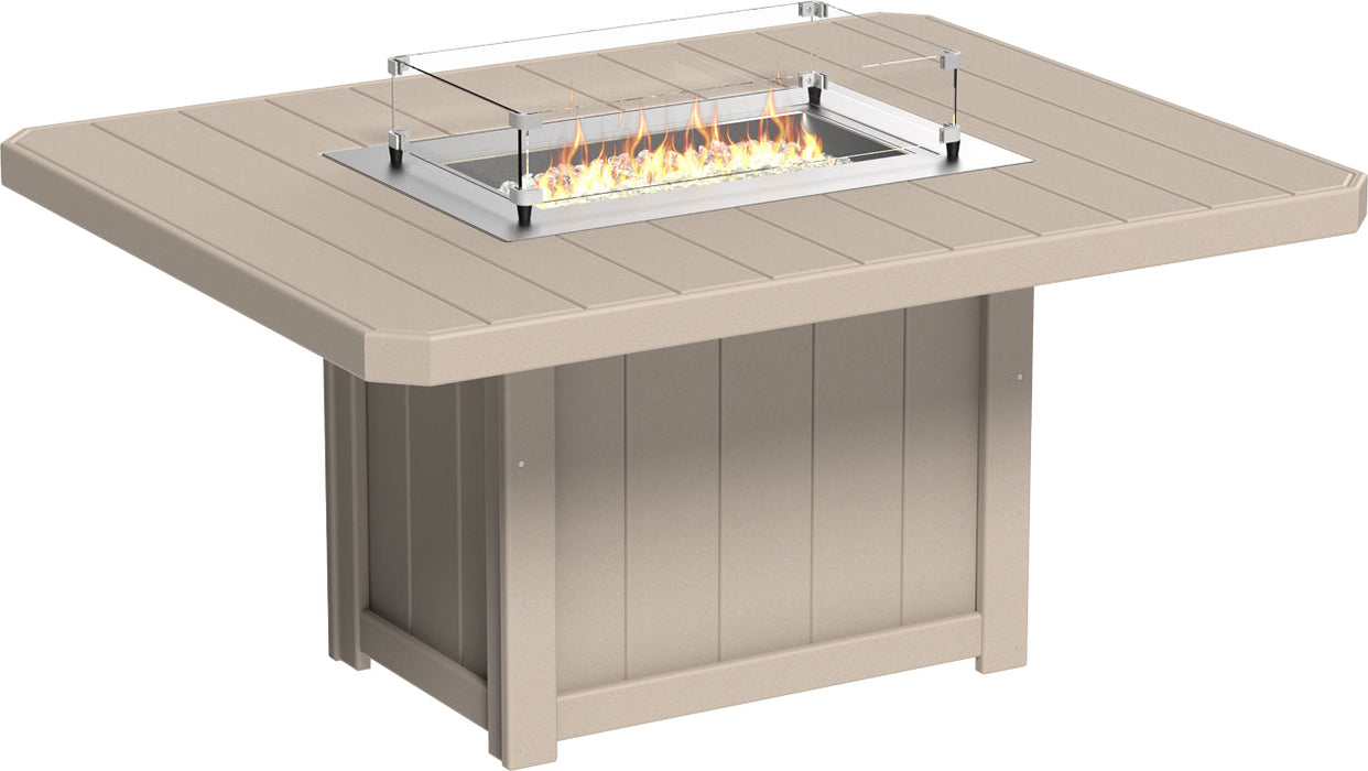 LuxCraft Lumin Fire Table 62″ Rectangular Dining Height