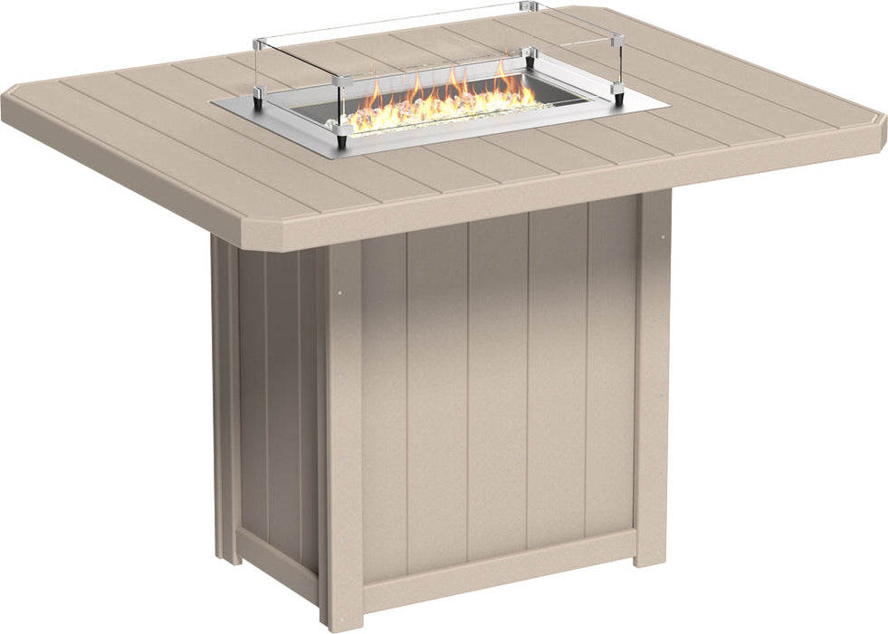 LuxCraft Lumin Fire Table 62″ Rectangular Bar Height