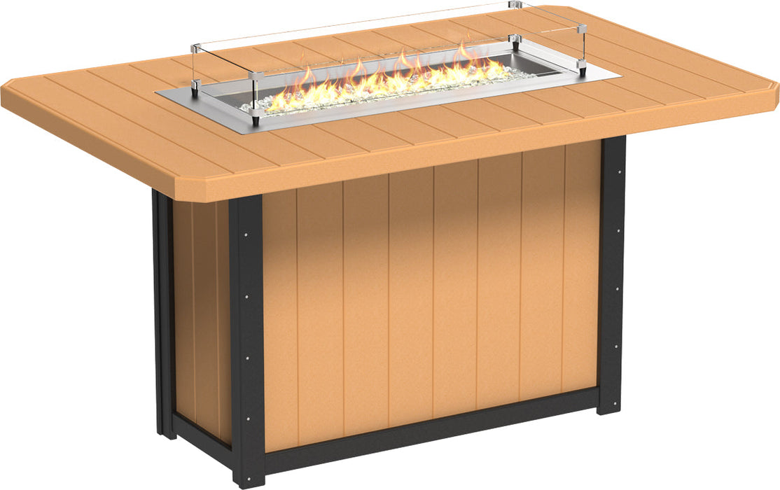 LuxCraft Lumin Fire Table79″ Rectangular Bar Height