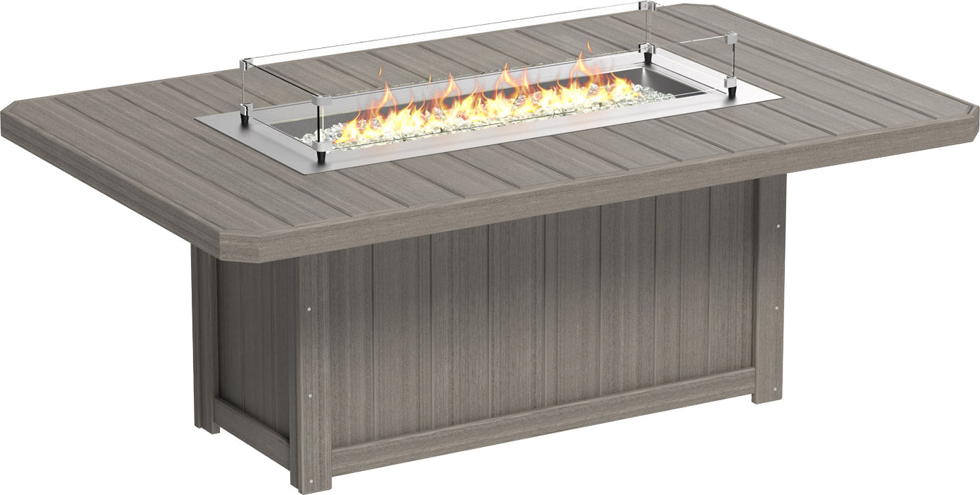 LuxCraft Lumin Fire Table 79″ Rectangular Dining Height