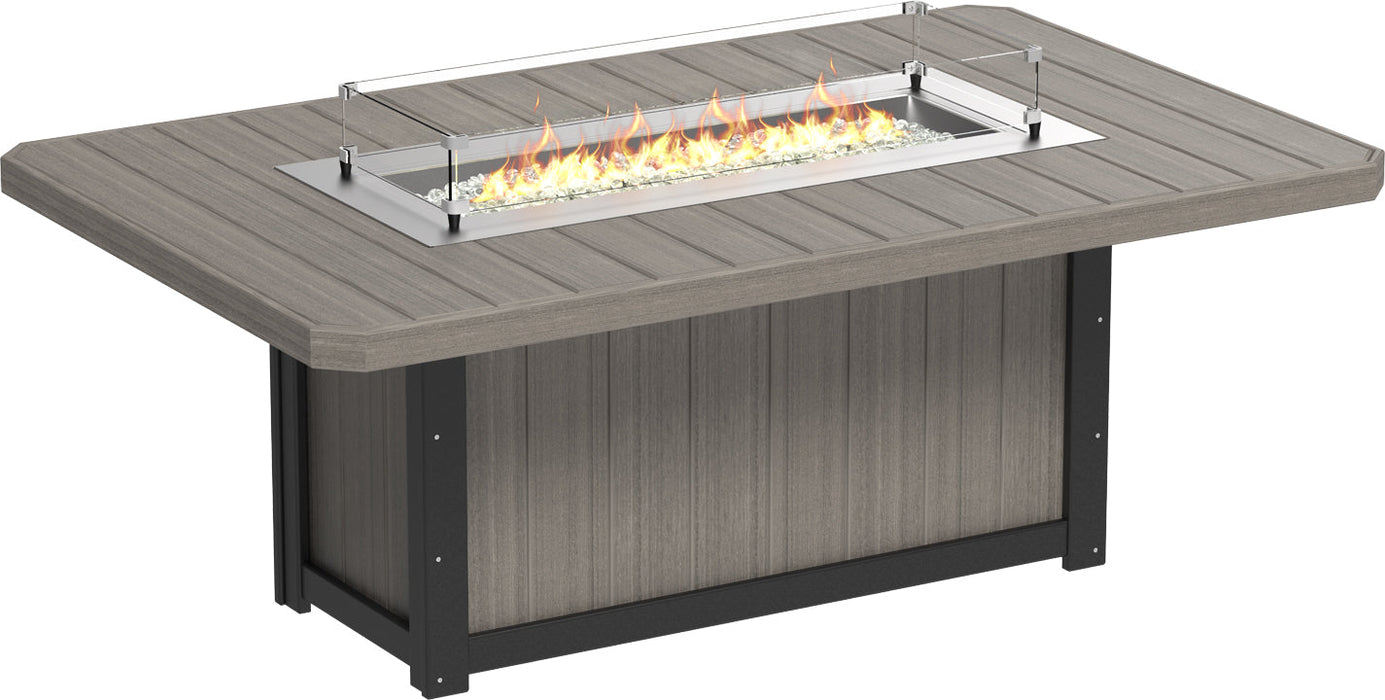 LuxCraft Lumin Fire Table 79″ Rectangular Dining Height