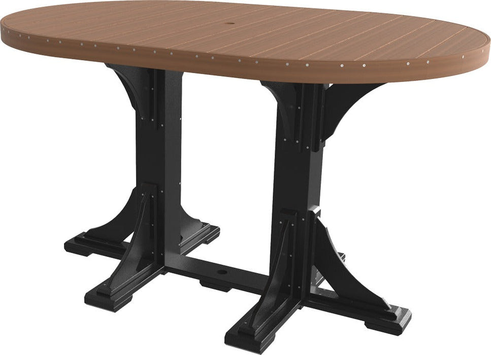 LuxCraft 4' x 6' Oval Table - Bar Height