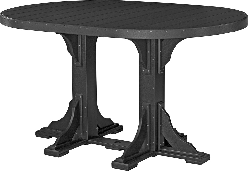 LuxCraft 4' x 6' Oval Table - Bar Height