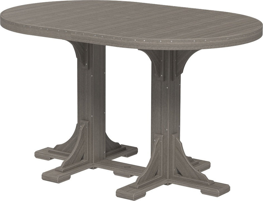 LuxCraft 4' x 6' Oval Table - Bar Height