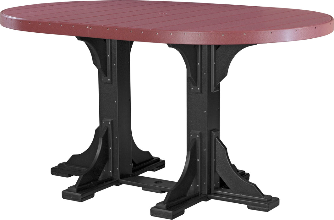 LuxCraft 4' x 6' Oval Table - Bar Height