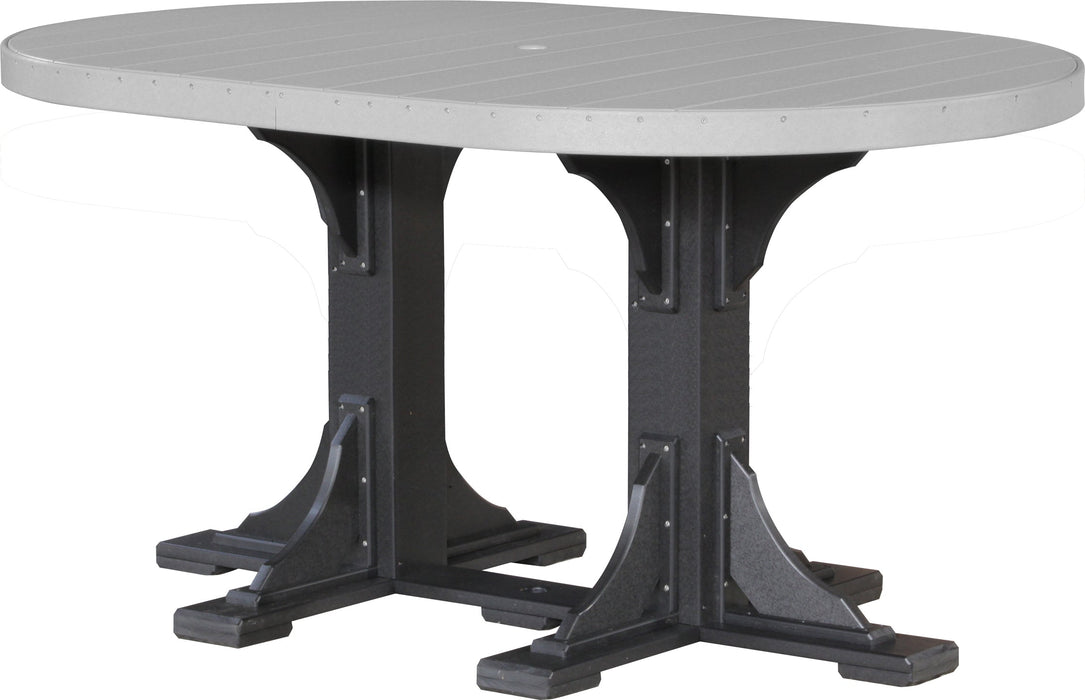 LuxCraft 4' x 6' Oval Table - Bar Height