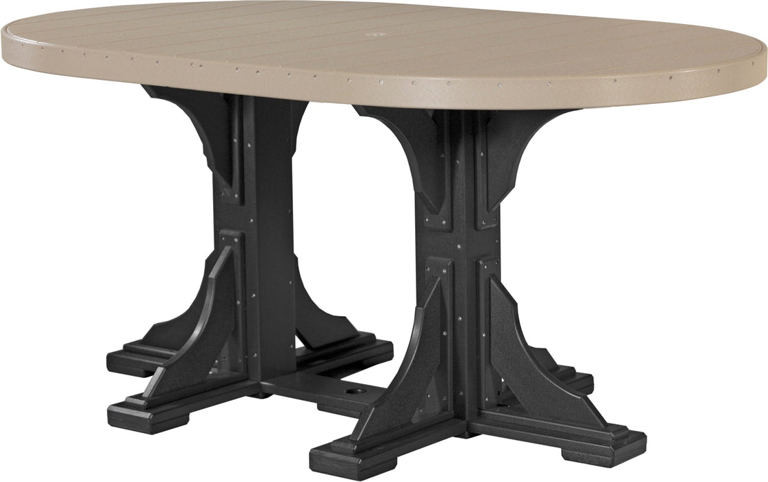 LuxCraft 4' x 6' Oval Table - Counter Height