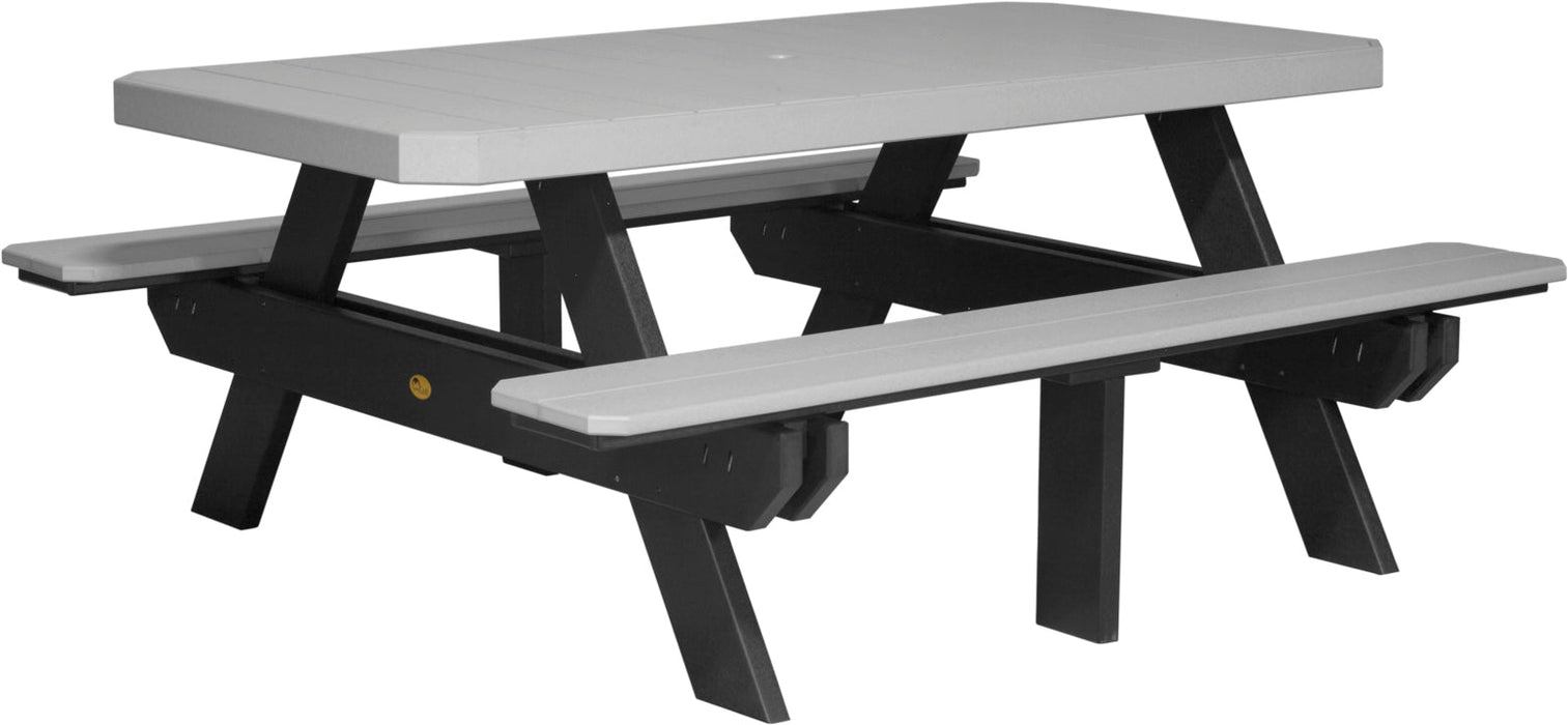 LuxCraft 6' Rectangular Picnic Table