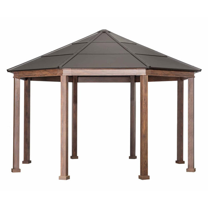 SUNJOY 15x15 Daybreak Octagon Gazebo with Aluminum Roof