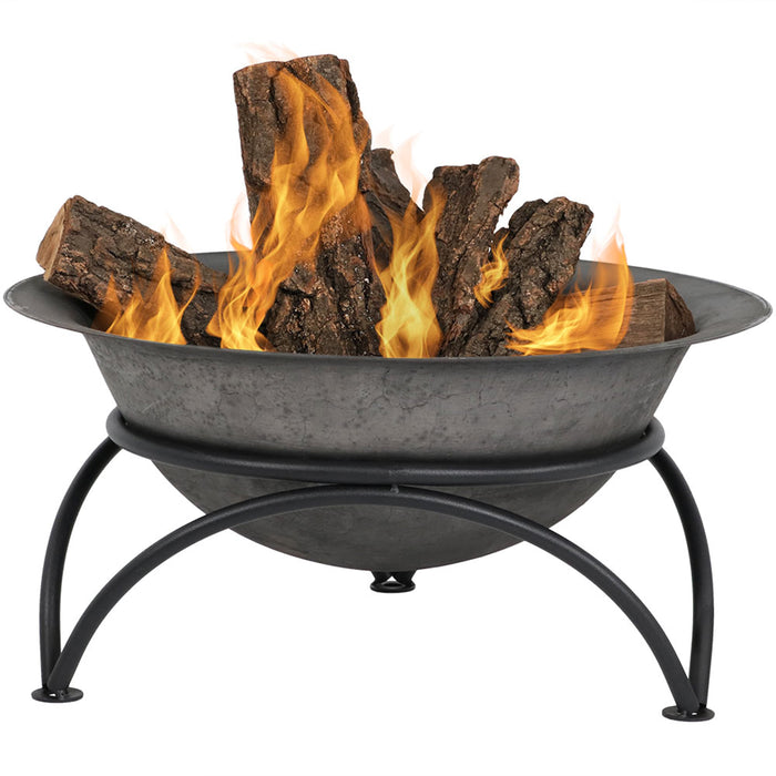 Sunnydaze Wood-Burning Cast Iron Fire Pit Bowl with Stand - 23.5" Diameter