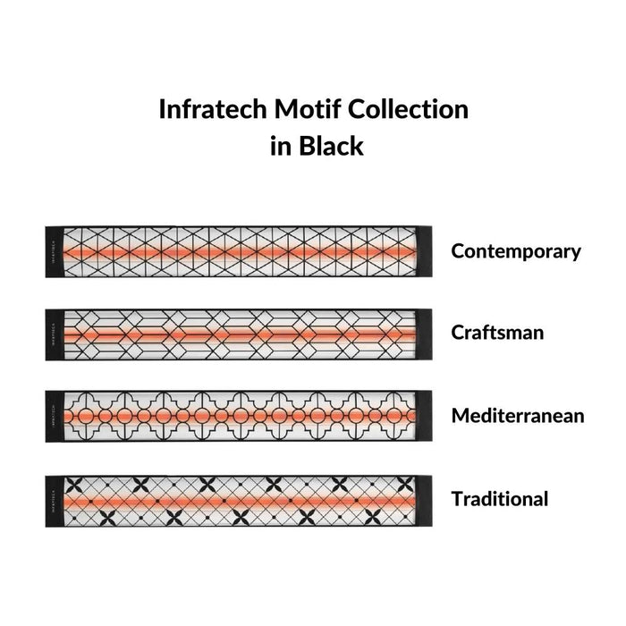 Infratech Motif CD Series 6000W 61-Inch Dual Element Electric Heater with Contemporary Fascia